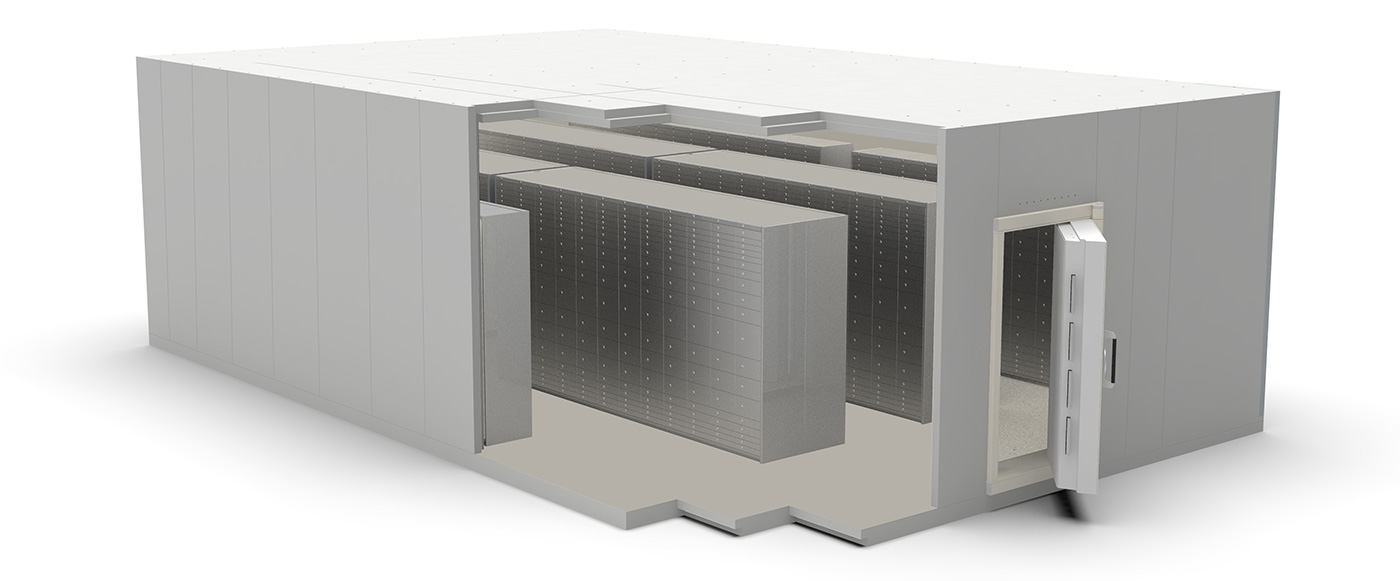 Chambres fortes prefabriquées modulaires et portes chambre forte.