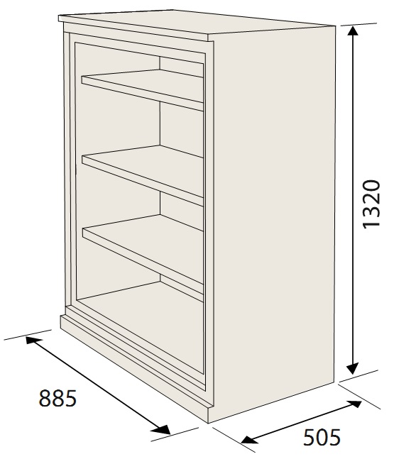 Armoire ignifuge papier bassse modèle SA 330.