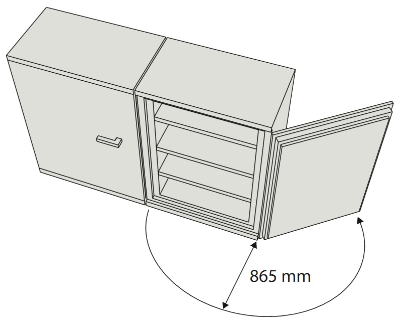 Armoire ignifuge papier basse modèle SA 330.